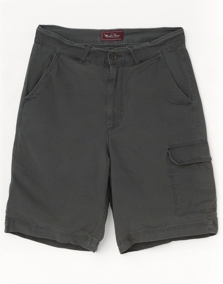 Marlboro Classics Mens Cargo Shorts EU 50 Large W34 Grey Cotton