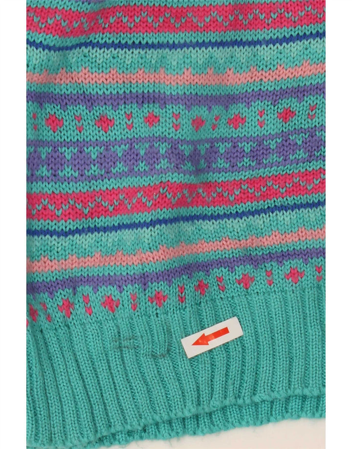L.L.Bean Mens Crew Neck Jumper Sweater Large Multicoloured Fair Isle Wool