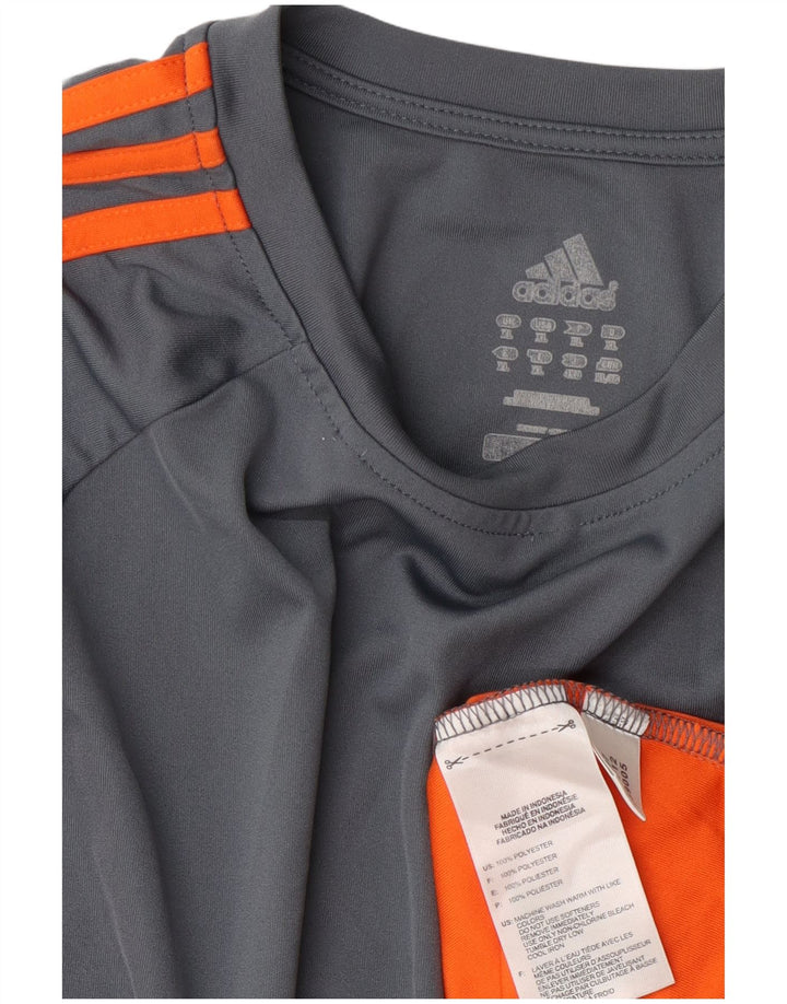 T-shirt Adidas Climacool da uomo Top XL Poliestere color block grigio