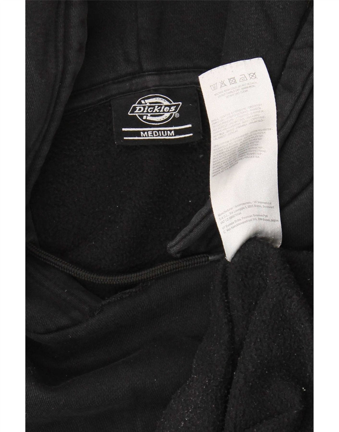 Dickies Mens Graphic Hoodie Jumper Medium Black Cotton