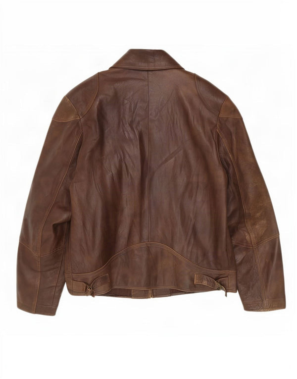Giacca in pelle da uomo Michel IT 52 XL Marrone
