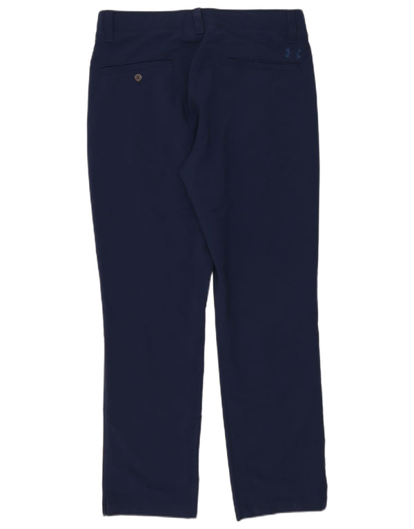 Under Armour Mens Straight Chino Calças W34 L30 Poliéster Azul Marinho