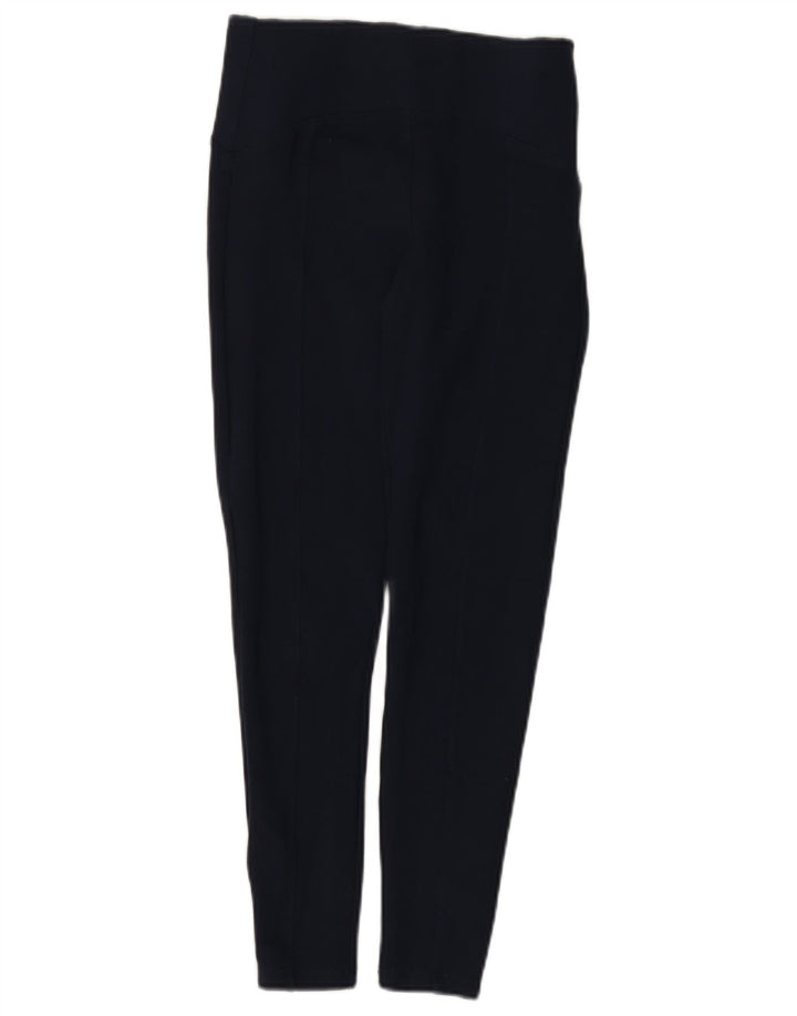 Marks & Spencer Womens Leggings UK 8 Small Navy Blue Viscose