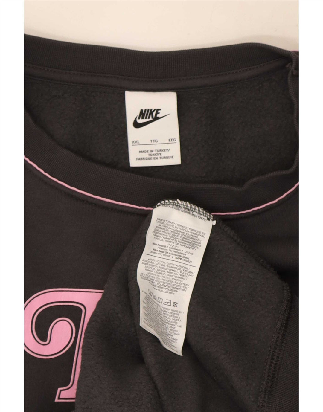 Nike Mens Graphic Sweatshirt Jumper 2XL Grey Cotton