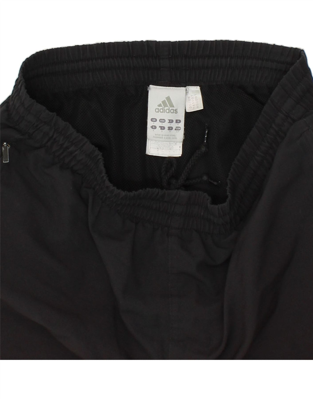 ADIDAS Mens Tracksuit Trousers Joggers Small Black Polyester Vintage Adidas and Second-Hand Adidas from Messina Hembry 