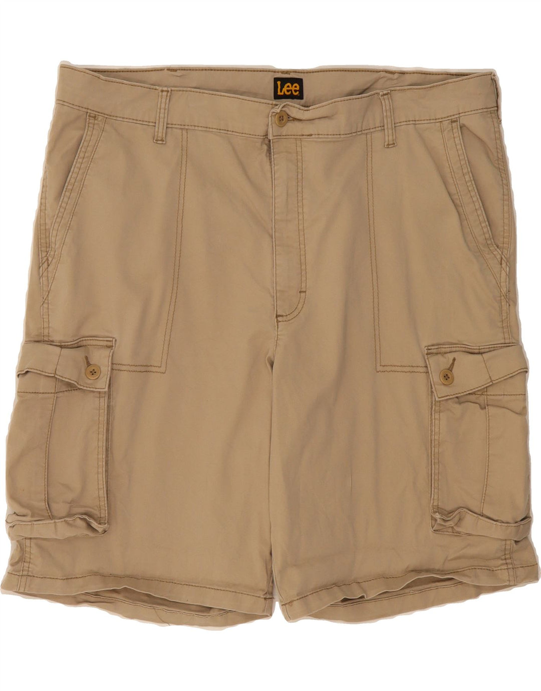 LEE Mens Cargo Shorts W42 2XL Beige Cotton Vintage Lee and Second-Hand Lee from Messina Hembry 
