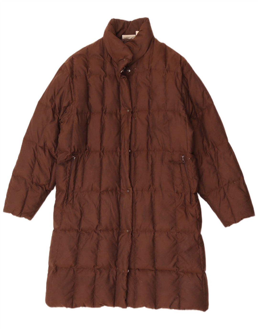 Sergio Tacchini Damen Übergroßer gepolsterter Mantel UK 10 Small Braunes Polyamid