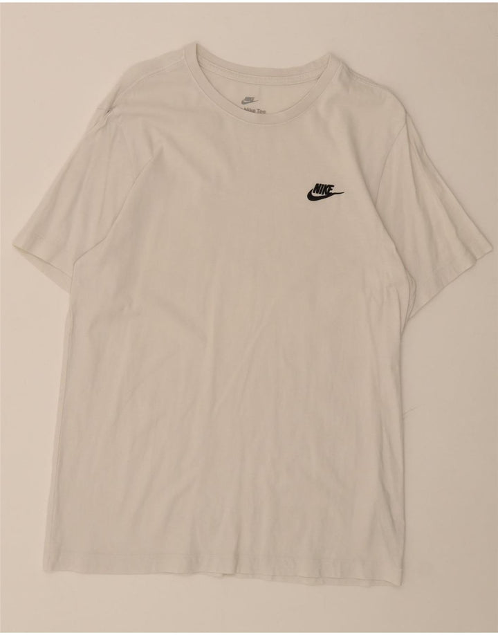NIKE Mens T-Shirt Top Medium White Cotton Vintage Nike and Second-Hand Nike from Messina Hembry 