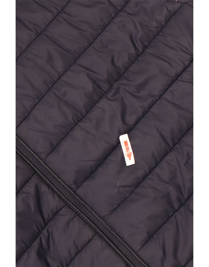 Zara Herre Polstret Gilet UK 40 Large Navy Blue Polyester