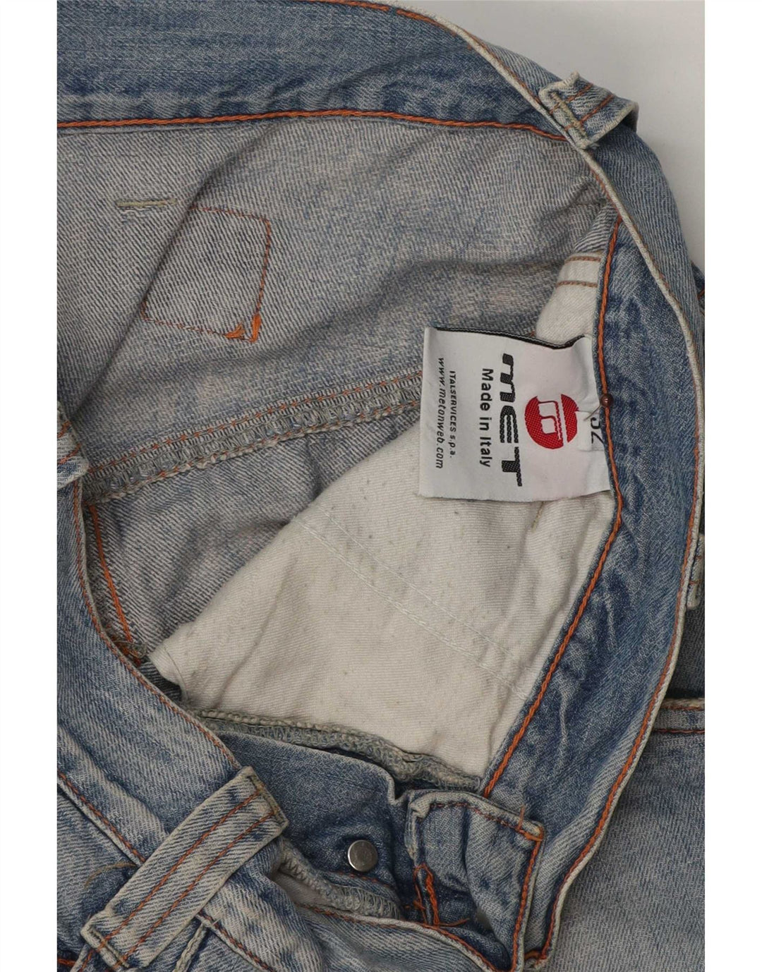 MET Mens Loose Jeans W32 L34 Blue Cotton