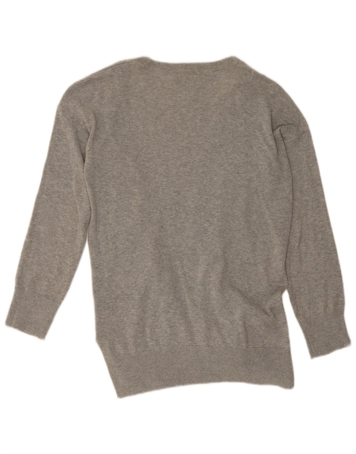 Marks & Spencer Womens Open Cardigan Sweater UK 10 Small Grey