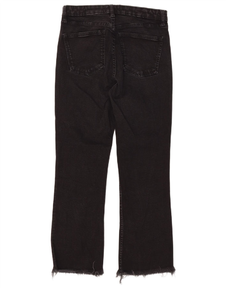 Zara Womens Cropped Jeans EU 38 Small W28 L25 Black