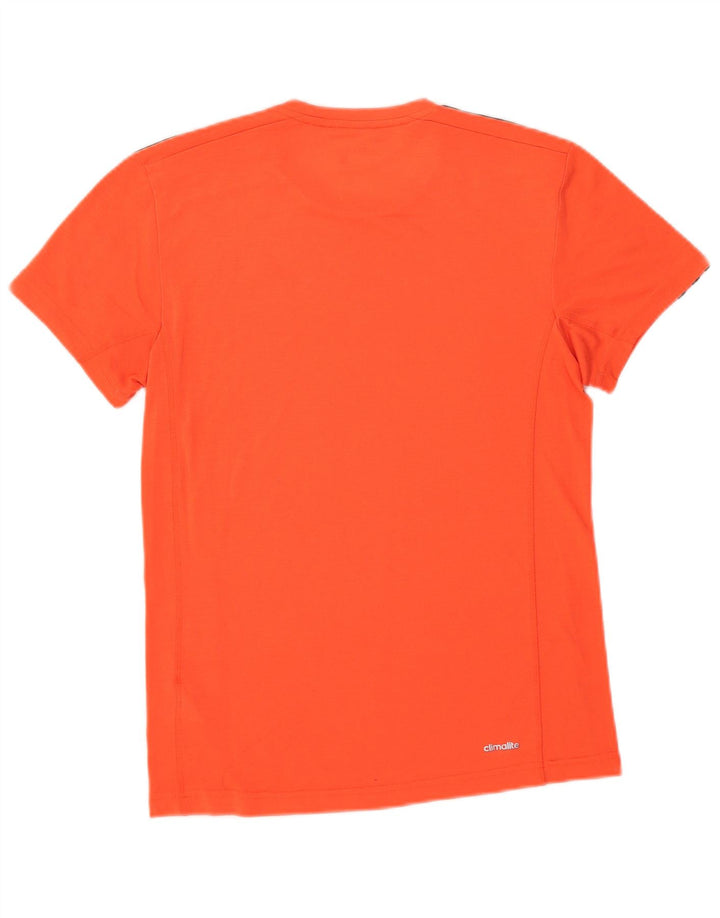T-shirt Adidas Climalite da uomo piccola in poliestere arancione