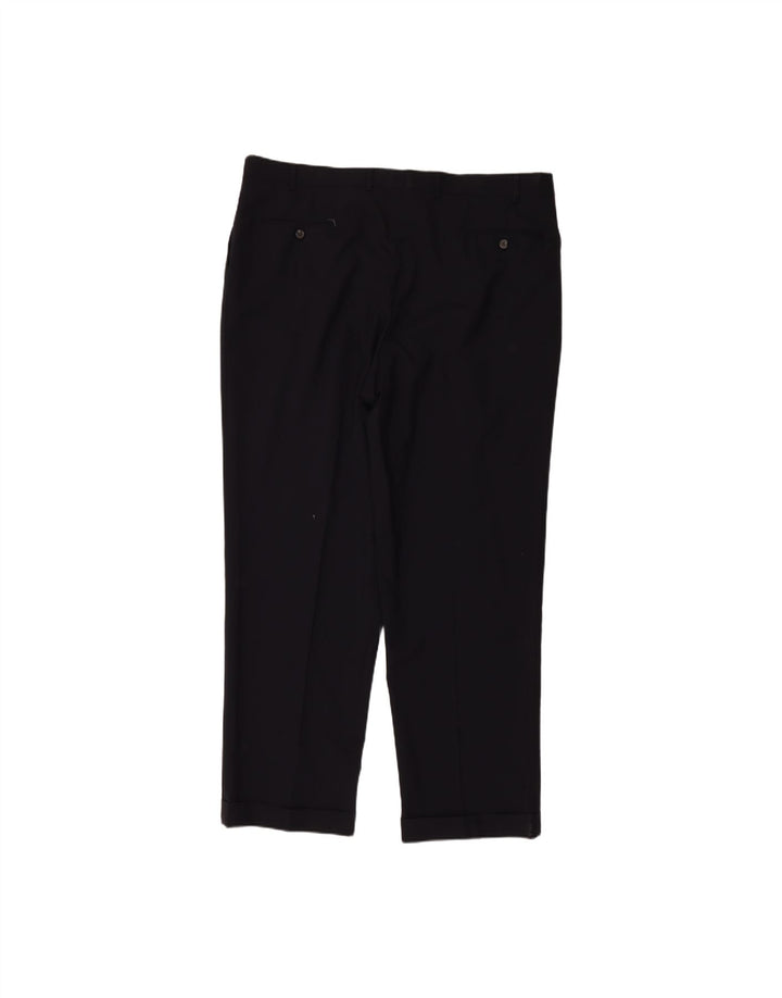 CHAPS Mens Pegged Suit Trousers W42 L31 Navy Blue Wool Vintage Chaps and Second-Hand Chaps from Messina Hembry 