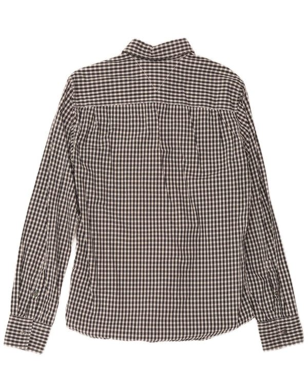 Tommy Hilfiger Mens Shirt Medium Blue Gingham Cotton
