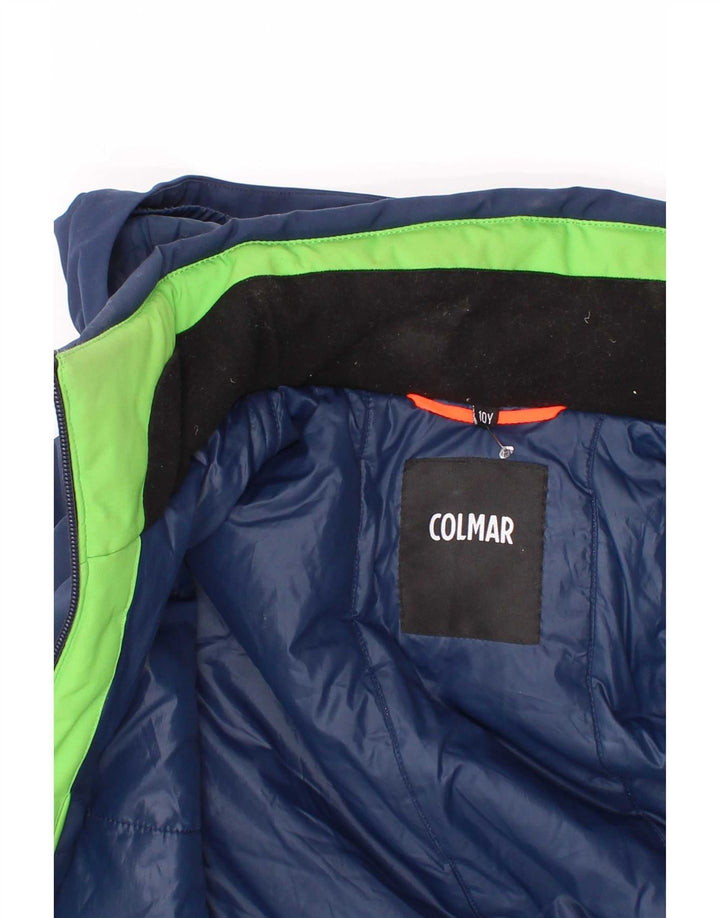 Colmar Boys Hooded Padded Jacket 9-10 Years Navy Blue Colourblock Polyester