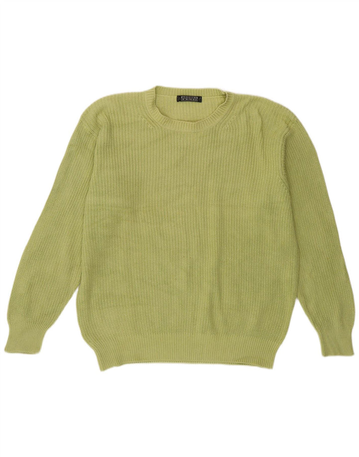 Andrea Fenzi Mens Crew Neck Jumper Sweater Medium Green