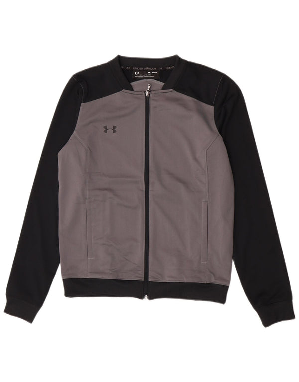 Under Armour Herren-Trainingsanzug-Top-Jacke, kleines graues Colourblock-Polyester