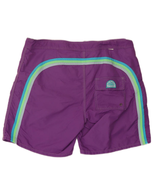 Sundek Mens Swimming Shorts Large Purple Nylon