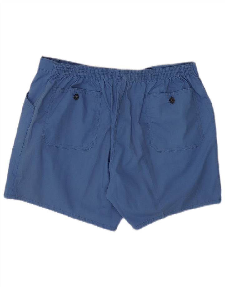 VINTAGE Mens Chino Shorts IT 54 2XL W32 Blue Polyester