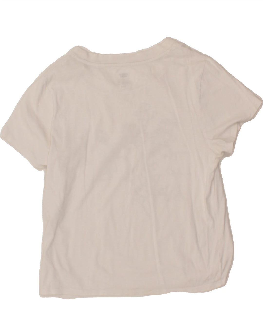 LEVI'S Womens Graphic T-Shirt Top UK 10 Small White Vintage Levi's and Second-Hand Levi's from Messina Hembry 