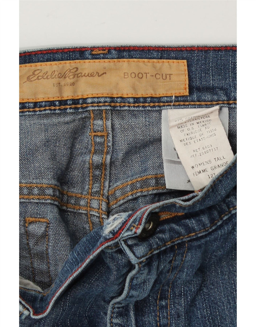 EDDIE BAUER Womens Bootcut Jeans US 12 Large W32 L32 Blue Cotton Vintage Eddie Bauer and Second-Hand Eddie Bauer from Messina Hembry 