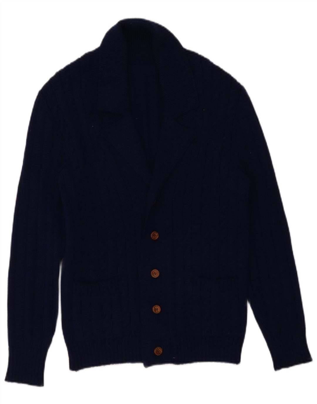 Vintage herre cardigan sweater lille marineblå