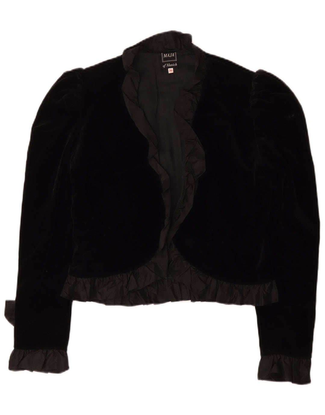 Vintage Bolero-jakke til kvinder EU 36 Small Black Classic