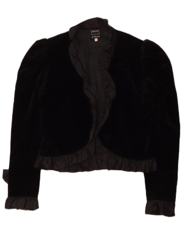 Vintage Bolero-jakke til kvinder EU 36 Small Black Classic