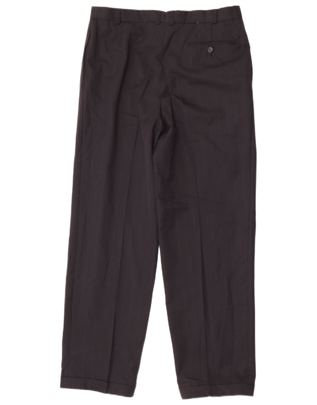 Marks & Spencer Mens Pegged Suit Trousers W36 L31 Navy Blue Polyester