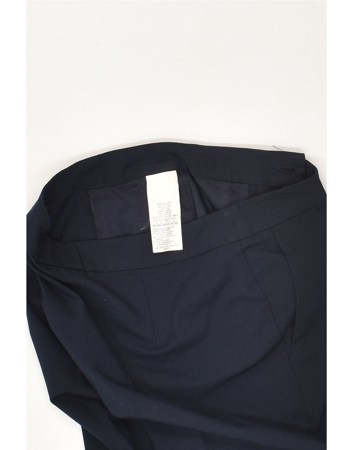 MAX&CO. Womens Slim Suit Trousers UK 4 XS W27 L27  Navy Blue Polyester | Vintage Max&Co. | Thrift | Second-Hand Max&Co. | Used Clothing | Messina Hembry 