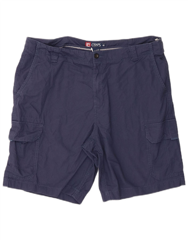 Chaps Mens Cargo Shorts W40 XL Navy Blue Cotton