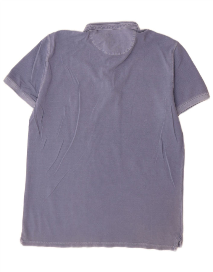 Massimo Dutti Mens Casual Fit Polo Shirt Large Blue