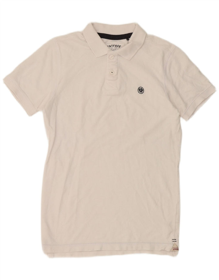 Fat Face Mens Polo Shirt XS White Cotton