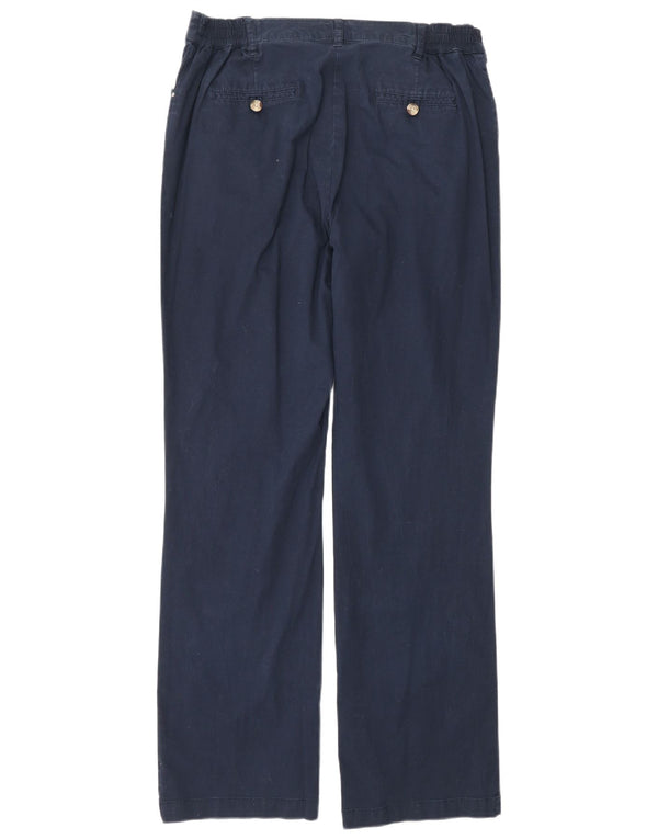 Traders Dame Højtaljede Casual Bukser UK 12 Medium W30 L30 Navy Blue