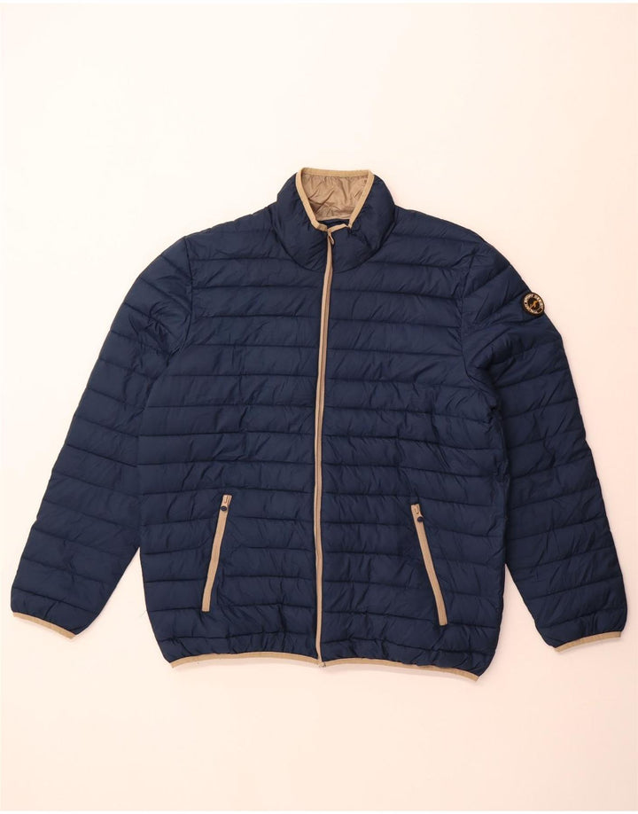Lotto Womens Padded Jacket UK 20 2XL Navy Blue Polyester