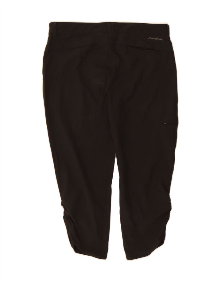 EDDIE BAUER Womens Slim Capri Trousers US 6 Medium W32 L21 Black Polyester Vintage Eddie Bauer and Second-Hand Eddie Bauer from Messina Hembry 