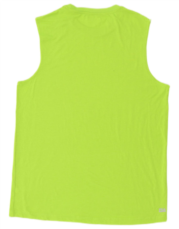 FILA Mens Vest Top Large Green Polyester