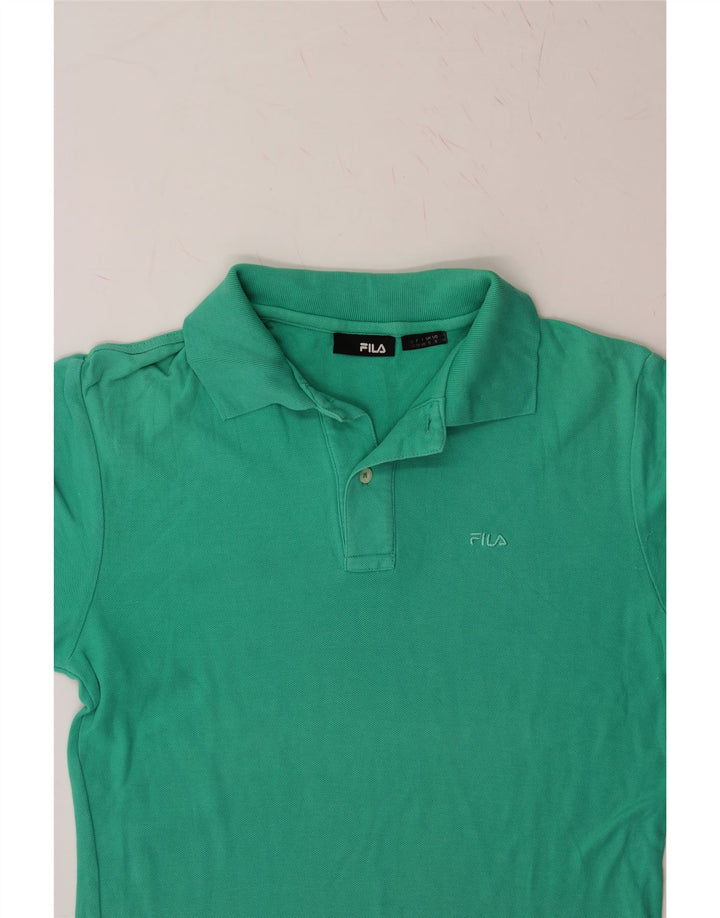 FILA Mens Polo Shirt Small Green Cotton Vintage Fila and Second-Hand Fila from Messina Hembry 