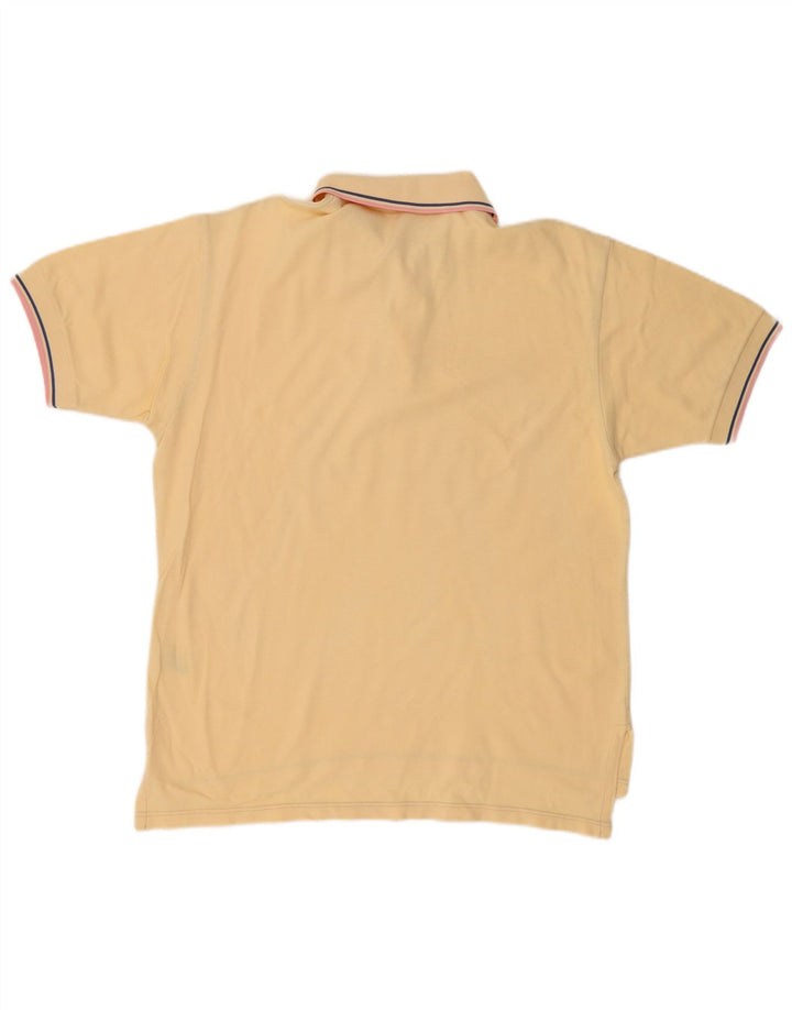 FRED PERRY Mens Polo Shirt Medium Beige Cotton