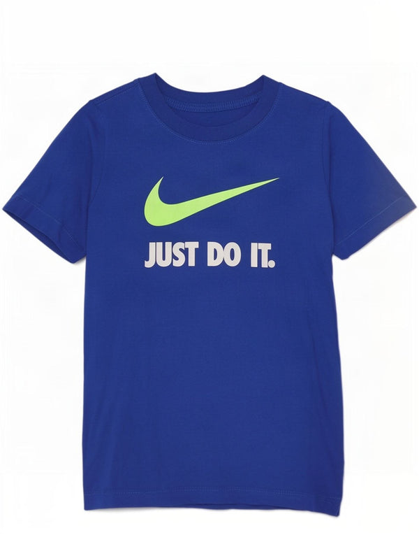 Nike Boys Graphic T-Shirt Top 6-7 Years XS Blue Cotton