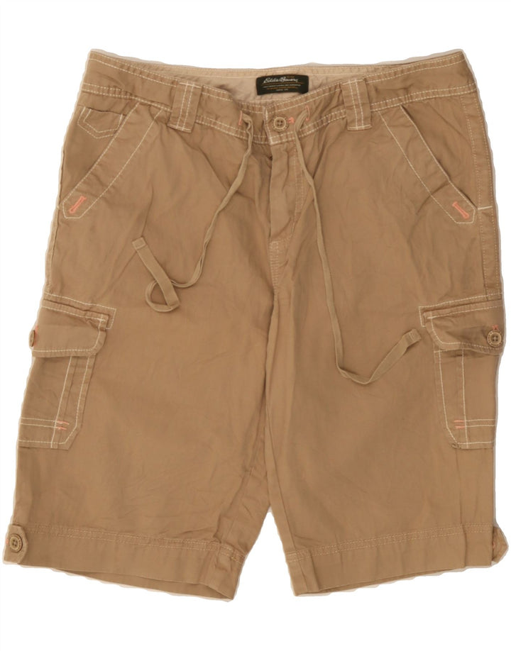EDDIE BAUER Womens Cargo Shorts US 10 Large W32  Beige Cotton Vintage Eddie Bauer and Second-Hand Eddie Bauer from Messina Hembry 
