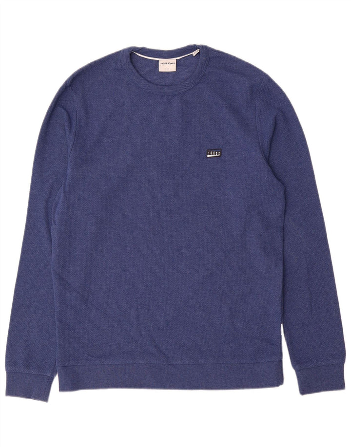 Jack & Jones Sweatshirt til mænd mellemblå bomuld