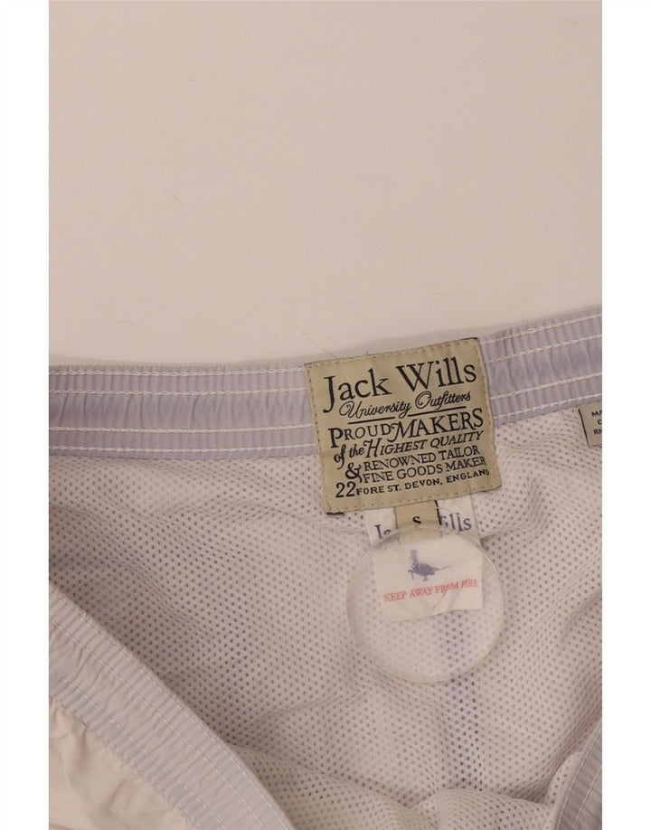 Jack Wills Mens Graphic Swimming Shorts Small  Blue Cotton