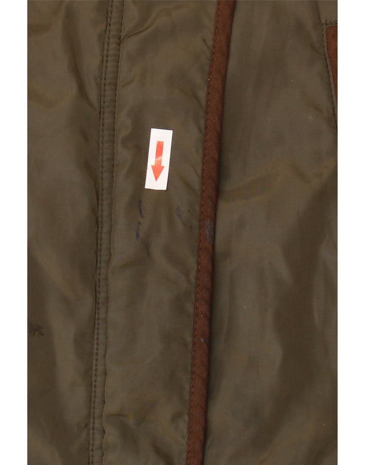 Zara Womens Military Quilted Jacket UK 16 Large Khaki