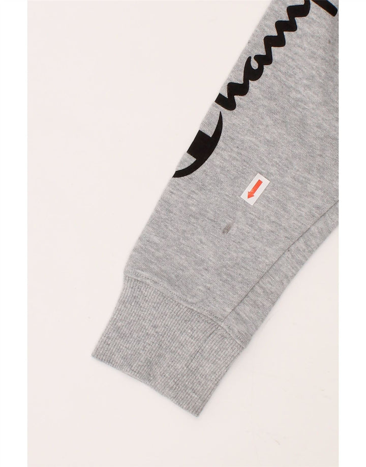 CHAMPION Boys Graphic Sweatshirt Jumper 7-8 Years Medium Grey Cotton Vintage Champion and Second-Hand Champion from Messina Hembry 
