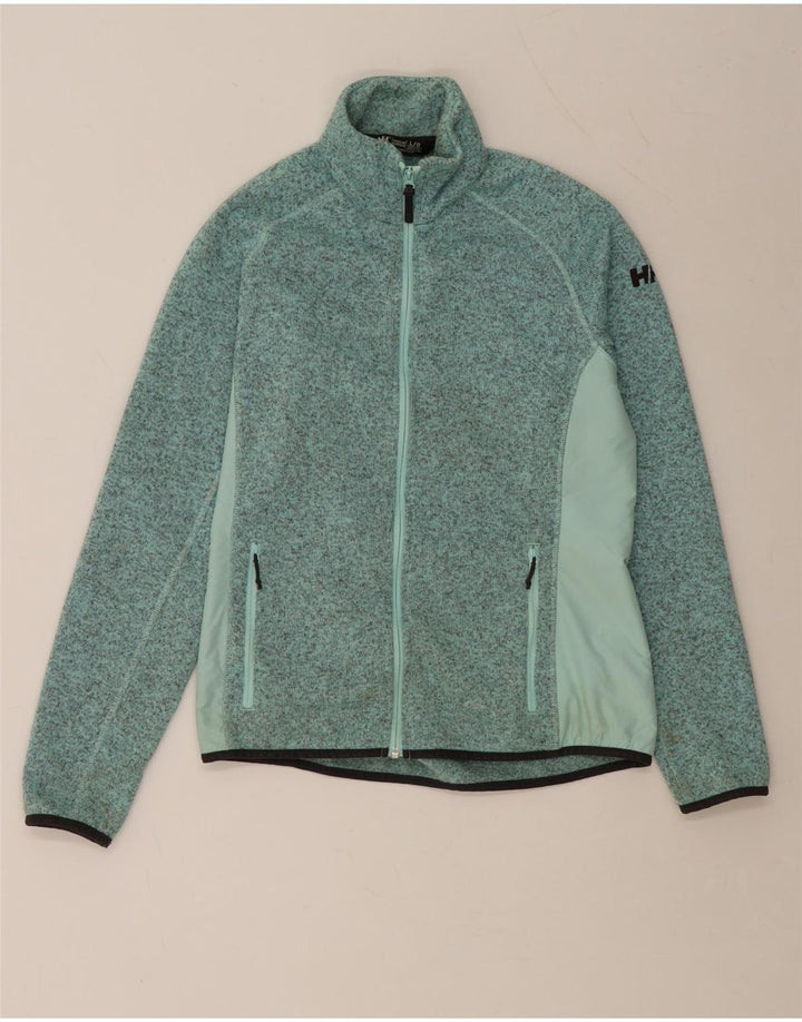 HELLY HANSEN Womens Tracksuit Top Jacket UK 14 Large Green Colourblock