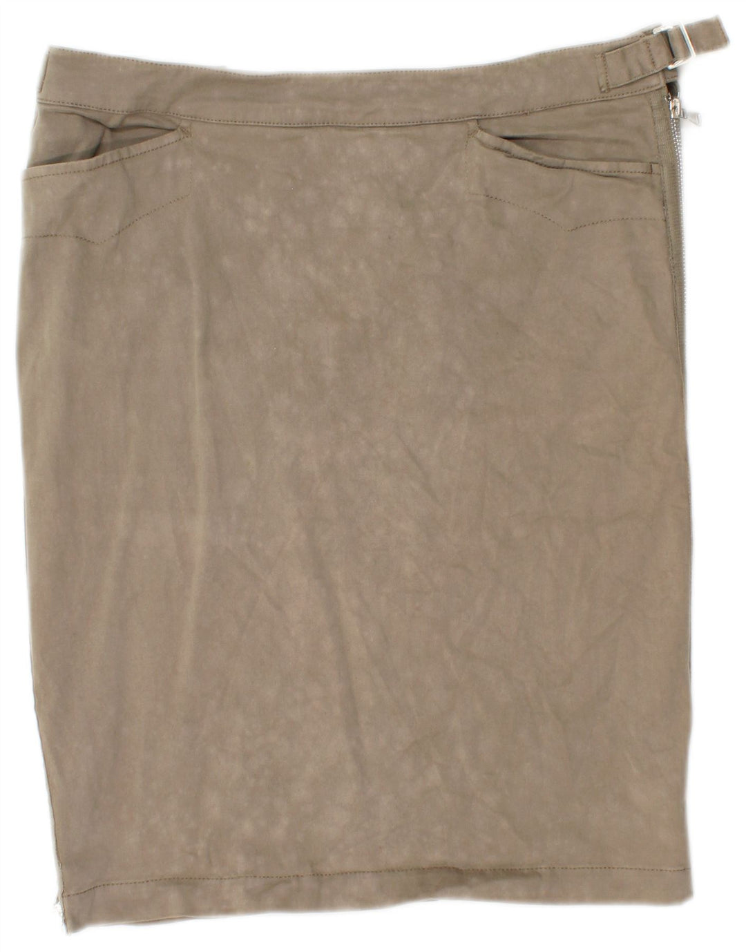 TRUSSARDI Womens Straight Skirt IT 44 Medium W32  Grey Cotton