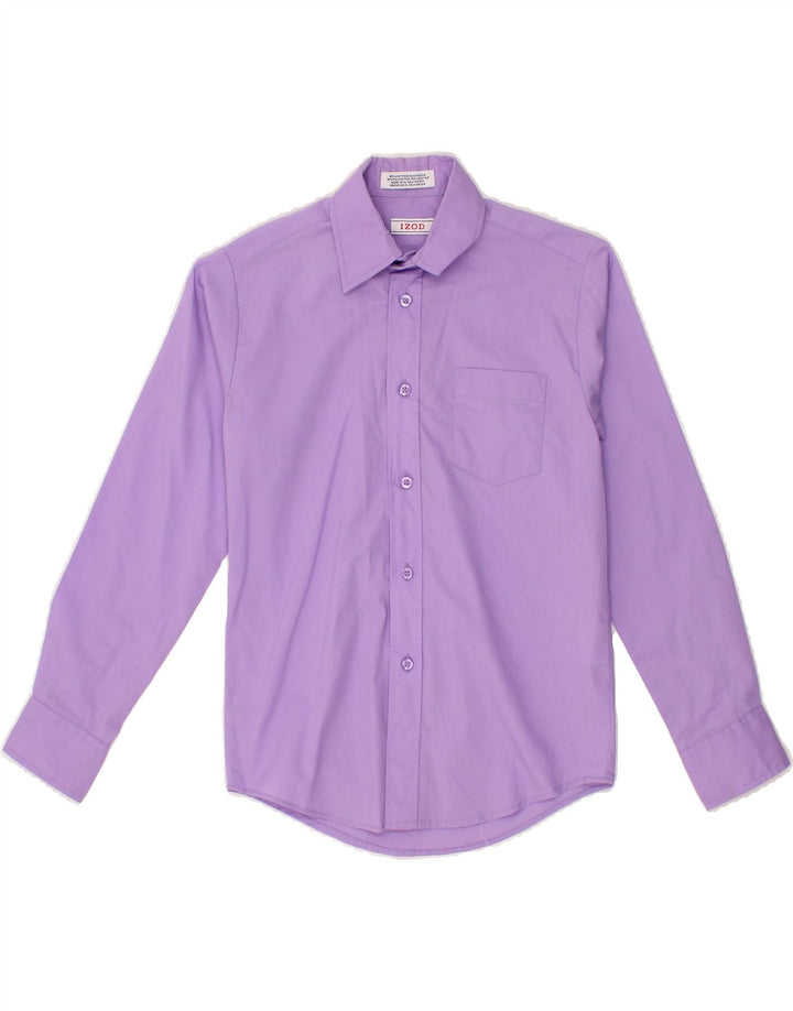 IZOD Boys Shirt 9-10 Years Purple Cotton Vintage Izod and Second-Hand Izod from Messina Hembry 