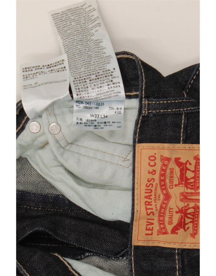 Jeans Levi's Uomo 511 Slim W33 L34 Cotone Blu Navy